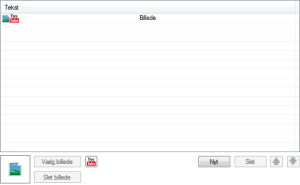 Flere medietype ikoner i editor